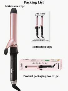 CRASTS CRASTS Chuangxing 32mm Large Diameter Curling Iron, Suitable For Big Wavy Hairstyles With Outward Or Inward Curls, One-Key Switch HC-032, Suitable For Home Use Or Traveling With Convenient Hair Styling