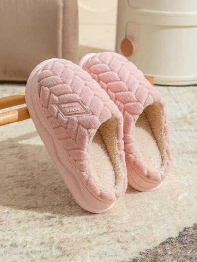 Ciabatte semplici da donna, antiscivolo, con suola spessa per uso interno/esterno, morbide pantofole da camera in pelliccia nuove per signore