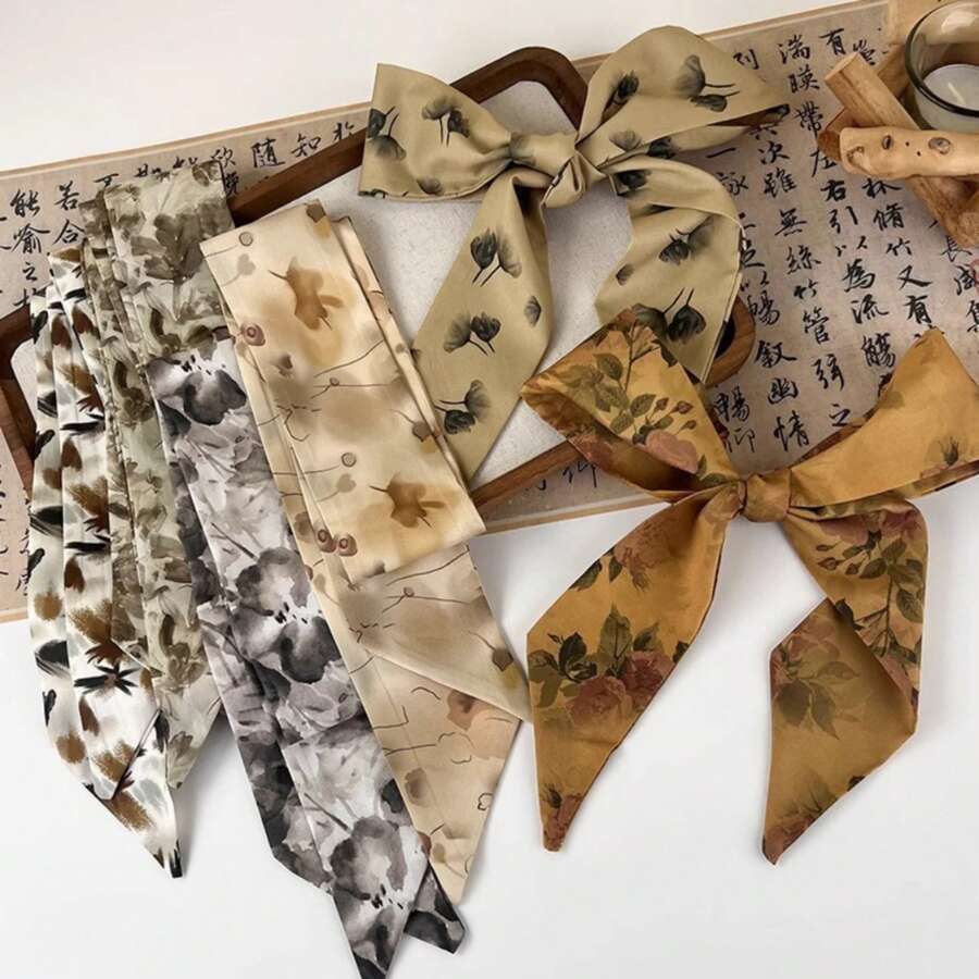 1pc Elegant Retro Chinese Style Turmeric Color Hair Band For Women, Daily Wear - Multicolor - View 1