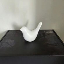 Moderne minimalistische skandinavische Stil weiße Vogel Abstrakte Dekorornament, Heimeinrichtung Musterhausdekoration Tolle Geschenke - Weiss - Übersicht 5