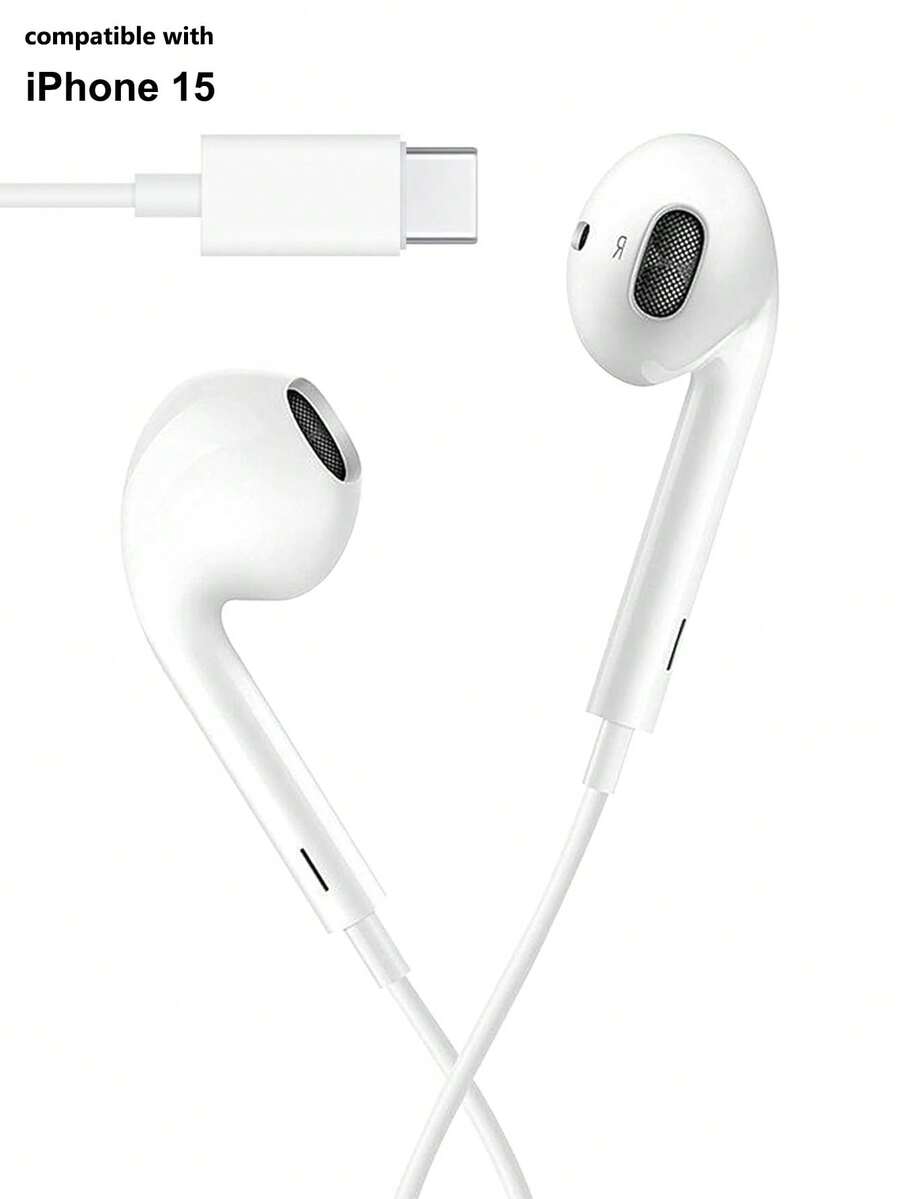 FCV 1Pack Wired EarPods Headphones With USBC Plug, Wired Ear Buds