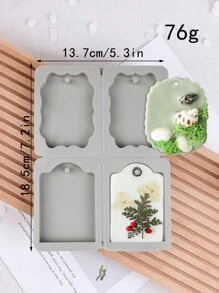 自制芳香疗法蜡融化套件 - 用于汽车清新剂和石膏标志、花卉设计、工艺用品的硅胶模具 - 灰色 - 查看 14