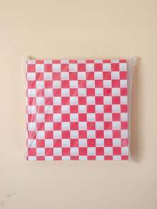 50 piezas Papel encerado a prueba de grasa con diseño cuadriculado creativo para restaurante, almohadilla para aperitivos, papel para envolver pan, pollo y otros - Multicolor - Ver 9