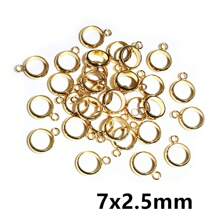 20 件不锈钢金色环形圈环圆形连接环 DIY 珠宝配件适用于手链项链