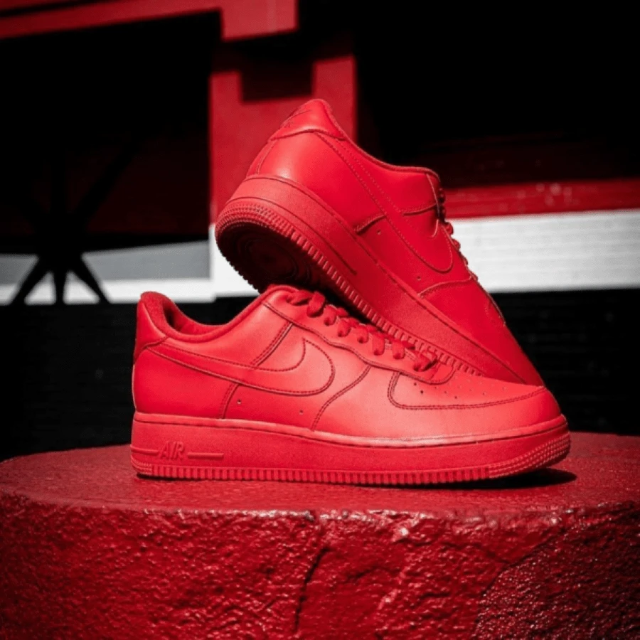 Nike Air Force 1 Low Triple Red CW6999-600 Men's Fashion Sneaker New - Red - View 1