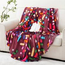 Chocolate Chip Cookie Blanket Adult Size, Soft And Comfortable Flannel Round Blanket, Giant Food Blankets That Look Like Food For Women/Teens/Men/Kids - 甜甜圈&咖啡 - 查看 4