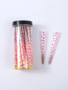 50 件/罐带尖头的图案印花草本预卷锥体、喇叭型草卷纸和无害天然材料高品质吸烟配件，是吸烟者的绝佳礼物，烟草店物品。 - 彩色 - 查看 11