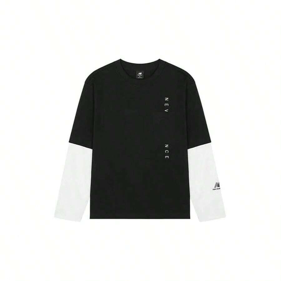 New Balance Men'S 2024 New Sports Casual Round Neck Fake TwoPiece T