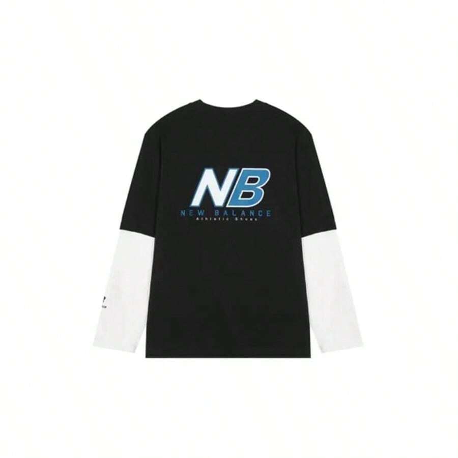 New Balance Men'S 2024 New Sports Casual Round Neck Fake TwoPiece T