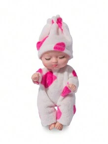 幼儿睡眠娃娃玩具，迷你重生婴儿逼真仿真睡眠娃娃，男孩和女孩 - 彩色 - 查看 16