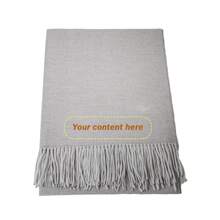 [ Customization ] 1 Thick Autumn/Winter Shawl, Embroidered Personalized Custom Text Content, Elegant And Fashionable Scarf.