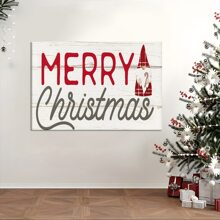 1Pc Framed Canvas Wall Art Poster Christmas Winter Canvas Wall Art With  Frames Art Works Christmas Poster Prints Wall Pictures Decoration For Holiday Living Room Bedroom Bathroom