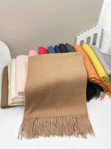 [ Customization ] 1 Thick Autumn/Winter Shawl, Embroidered Personalized Custom Text Content, Elegant And Fashionable Scarf.