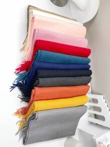 [ Customization ] 1 Thick Autumn/Winter Shawl, Embroidered Personalized Custom Text Content, Elegant And Fashionable Scarf.