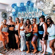 Blue Dancin Queen Birthday Decoration Queen Of Dancing Party Decorations Mamma Mia Disco Birthday Party Decors 70s Disco Decoration - 銀色 - 查看 7