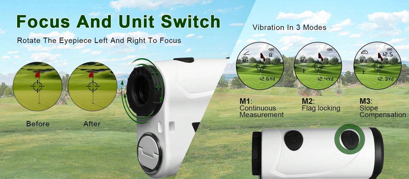 656 Yards Golf Rangefinder With Slope Adjustment Golf Range Finder With