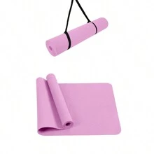 女士防滑纹理瑜伽垫，厚 6 毫米或 8 毫米，配有背带，瑜伽普拉提体操 TPE 健身垫（183 X 61 厘米） - 多色 - 查看 13