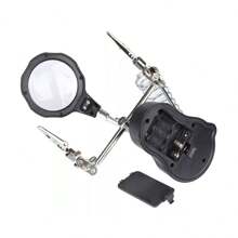 Lupa Con Led Pinza Base Para Cautín Reparacion Electrónicos - Negro - Ver 6