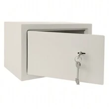 Froadp Security Safe With Double Bit Lock, Wall Mounted Safe With 2 Keys And Fixing Screws, Home Security Box - Màu be - Xem 6