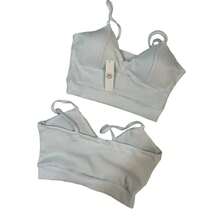 Women's Fitness Crop Top With Padded Gym Set - Trắng, Hồng - Xem 3