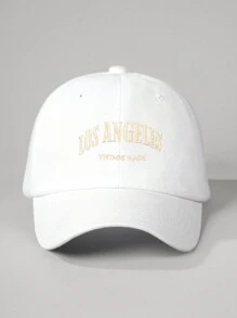 1 pieza Gorra de béisbol con bordado de Los Ángeles y lavado para mujer, sombrero casual con protección solar ajustable adecuado para primavera, otoño, viajes, playa y vacaciones, estilo Y2K para jóvenes en Halloween - gorra de béisbol - Ver 25