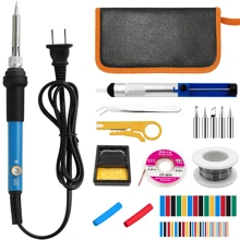 ilibilib Soldering Iron Kit, Complete 60W 110V Soldering Iron Kit Soldering Tools For Repair, Electronics, Jewelry And DIY Crafts
