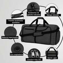 40L 65L 80L Foldable Travel Bags, Sports Suitcase, Weekly Travel Suitcase With Shoe Compartment, Men's Travel Bag, Women's Sports Suitcases - 黑色 - 查看 5