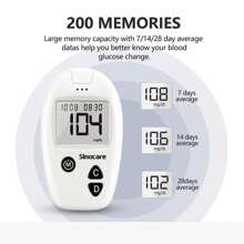 Sinocare Accu Diabetes Testing Kit Code-Free Blood Glucose Monitor With 100 Test Strips Full Kit In Mg/DL - White - View 2