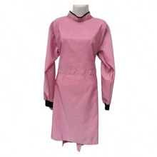 Surgical Uniform Anti-Fluid Repellent Gown - 珊瑚粉 - 查看 1