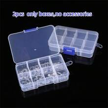 10 Gói Hộp Nhựa Sắp Xếp 8 Ngăn Trong Suốt Đựng Đồ Trang Sức Có Ngăn Chia Cố Định Cho Hạt Nghệ Thuật Thủ Công DIY Trang Sức Đồ Câu Cá - hộp lưu trữ - Xem 11