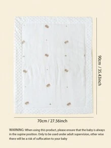 1 件卡通图案婴幼儿绗缝被子，双层，适合家庭、汽车、婴儿车 - 多用途婴儿毯爱情人节 - 彩色 - 查看 8