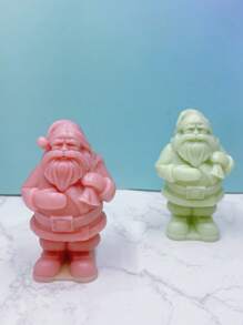 1 件圣诞系列站立圣诞老人形状硅胶模具 - 白色 - 查看 3