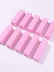 klimonla 5pcs Nail File, Pink Sponge Tofu Block Nail Tool, High Elasticity, Four Sided Polishing, Polishing, Filing, Nail Filing Tool - Pink - View 5