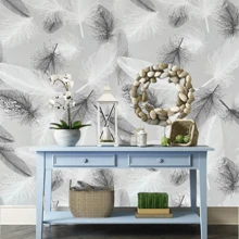 1 Roll Of Feather Self-Adhesive Wallpaper, PVC Removable Wallpaper For Living Room, Kitchen, Bedroom, Dorm, Furniture Renovation, Autumn Aesthetic