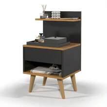 Criado Mesa Lateral Para Celular Quarto Sleep Estilo Retrô