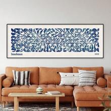 1pc Abstract Horizontal Bauhaus Wall Art - Nautical Blue & Colorful Geometric Poster, Unframed Canvas Print, Suitable For Living Room, Bedroom, Dining Room Decor Gifts Birthday Graduation Coastal Decor Coastal Decor Beach Decor - Multicolor - View 4