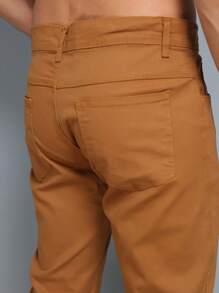 Estone Men's Skinny Jeans With Elastane - Rust Brown - View 6