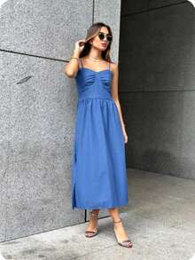 vestido guiana - Azul - Visão 1