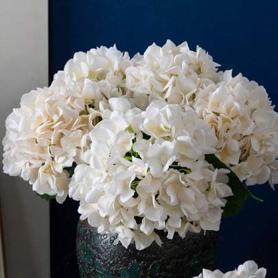 MEHELANY 1pc Lifelike Faux Hydrangea Flower, High-Quality Silk-Like Material, Suitable For DIY Wedding Bouquets, Parties, Home Decor (Living Room, Kitchen, Garden, Hotel, Office), DIY Valentine's Day, Mother's Day, Back To School Decorations, Spring Home & Garden Parties, DIY Wreath Decorations, Also A Great Gift For Girls