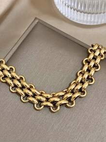 1 chiếc vòng tay bằng thép không gỉ kiểu cổ điển, vòng tay tennis mạ vàng dành cho nữ, thích hợp để đeo hàng ngày, dự tiệc, sinh nhật, Giáng sinh và các dịp khác. - Nhiều màu - Xem 9
