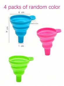 4PCS Silicone Folding Telescopic Long Neck Funnel Creative Household Liquid Dispensing Mini Kitchen Tools