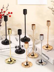 3szt/6szt Metalowe Żelazo Galwanizacja Światło Luksusowy Świecznik Dekoracja Ślubna Świeca Kolacja Impreza Stół Świecznik Dekoracja Dekoracja Domu - Wielokolorowe - Zobacz 1