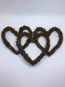 1 chiếc vòng hoa nho tự nhiên hình trái tim tự làm thủ công cho vòng hoa mùa hè mùa thu mộc mạc vòng hoa cửa vòng hoa trang trí tiệc cưới tại nhà quà tặng vòng hoa trang trí treo vật dụng sinh nhật - Nhiều màu - Xem 1