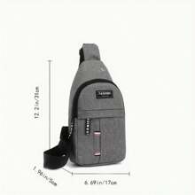 Mochila Cruzada Mariconera, Bolso De Pecho Multifuncional De Gran Capacidad - Negro - Ver 3