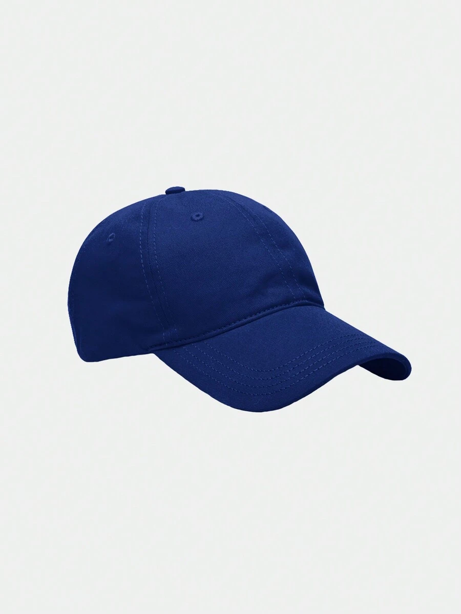 Men's Premium Resin Plain Curved Brim Dad Hat Strapback Adjustable Fitted Cap - Màu xanh hải quân - Xem 1