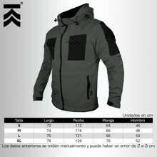 CHAMARRA TACTICA MILITAR DE NEOPRENO KAMPAK KW137 CASUAL REPELENTE - Gris Oscuro - Ver 4