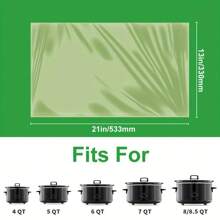 Forro Premium para Panela de Cozimento Lento - Sacos Impermeáveis Extra Espessos para Panela de Pressão - Ideal para Panelas de 3QT a 8QT, Fácil Limpeza para Cozinheiros Ocupados, Acessórios, Eletrodomésticos, Utensílios, Ferramentas, Cozinha de Natal