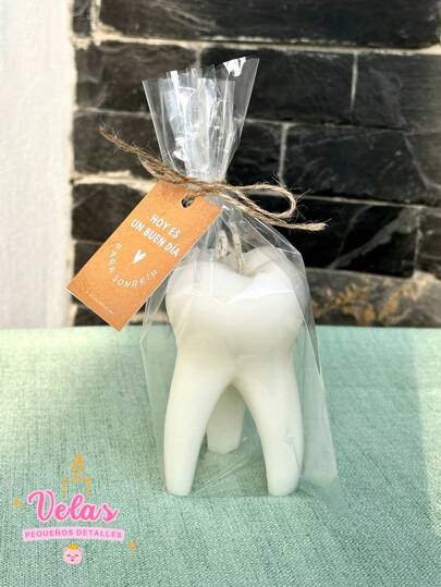 1 Vela Aromatica Muela Dentista Decoración Fiesta 10 cm