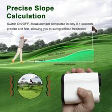 iMeter 656 Yards Golf Rangefinder With Slope Adjustment Golf Range Finder With Fast Flag Locking Vibration Angle Measurement Golf Range Finder White - White - View 5