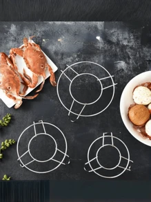 1 pieza Rejilla multiusos de acero inoxidable 3 en 1: para cocción al vapor, cocción y horneado - tu compañero de cocina definitivo para cocinar mariscos - Plateado - Ver 1